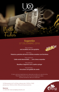 O Fado chega ao Skyna Hotel Lisboa